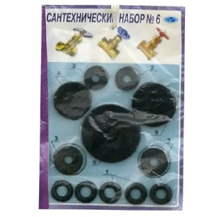 17854   Ремкомплект № 6 ZOX (прокладки,кольца д/вентилей ит.д) уп / 00723