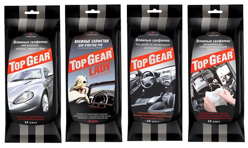 22056    Салфетки влажн.  30шт Top Gear Lady+ №30 д/рук, д/авто, д/стекол / уп