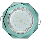 45328      Светильник встр. GX53 Ecola H4 Стекло 8-уг.Хром/Изумр.5312 Glass 38x133 FC538AECH