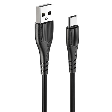 34416 Дата-кабель BOROFONE BX37 Wieldy TypeC, 1м (черный)