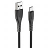34416 Дата-кабель BOROFONE BX37 Wieldy TypeC, 1м (черный)