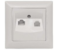 09803   Розетка накл. Schneider Electric BLANCA Белая 2-я С/З  BLNRA010211
