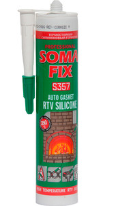 25681   Герметик Жаростойкий SOMA FIX (силикатный)  до 1500 С,  310мл, шт
