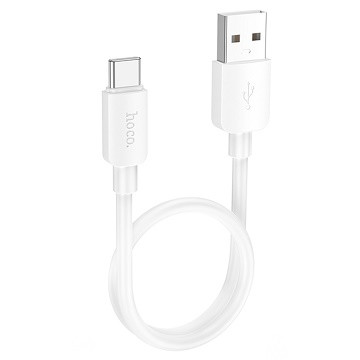 25757 Дата-кабель HOCO Х96 Hyper 27W Быстрая зарядка USB штек(A) - Type-C штек(В) 1.0м, 3A (белый)