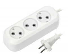 26444   Удлинитель SmartBuy 3гн.  2м c/з 16А 3,5кВт ПВС 3*1,0 белый <SBE-16-3-02-Z>