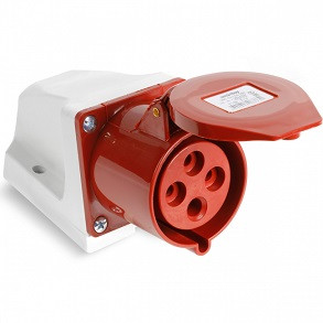 09801   Розетка 124 стационарн. 3Р+РЕ+32А 380В IP44 силовая SMARTBUY <SBE-32-LS4-380>