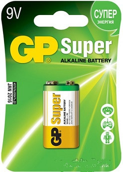 14326 Батарейка Крона 6LR61 9V GP Super Alkaline 1604А-S1/-CR1 Щелочн =1шт <2271>
