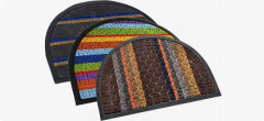 33100      Коврик придверн. резин-ворс. 40х60см полукруг SHAHINTEX LUX multicolor