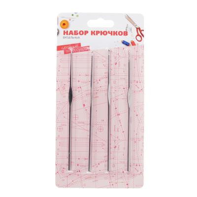 33976      Набор крючков вязальных (уп 4шт) сталь НС-023 блистер  <308-123>