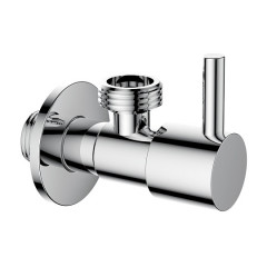 57951   Кран 1/2"х3/4" Н.Р. д/стир.маш. угл. хром латунь LEDEME LH507-3/4"