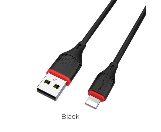 41653    Дата-кабель BOROFONE BX17 Enjoy Lightning, 1м (чёрный)